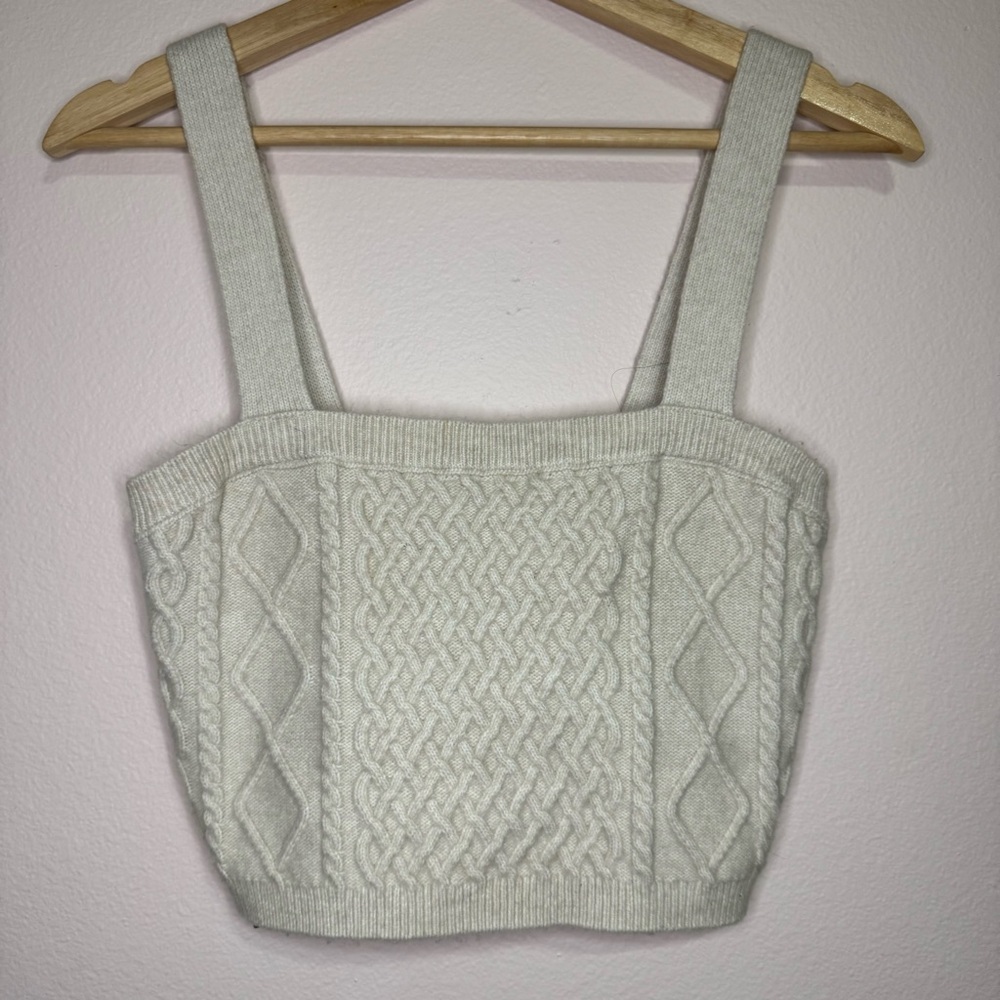 H&M Cream Cable Knit Women's Crop Top